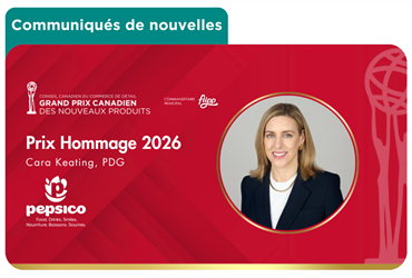 Cara Keating, chef de la direction de PepsiCo Canada, reçoit le prix Hommage du Grand prix canadien